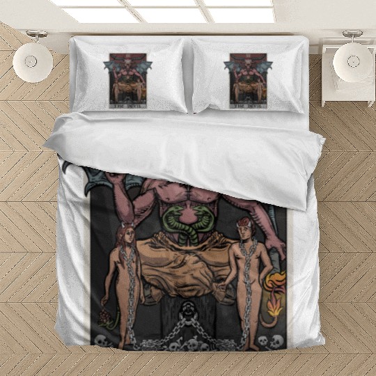 The Devil Tarot Card Halloween Baphomet Satanic Ba Bedding Sets