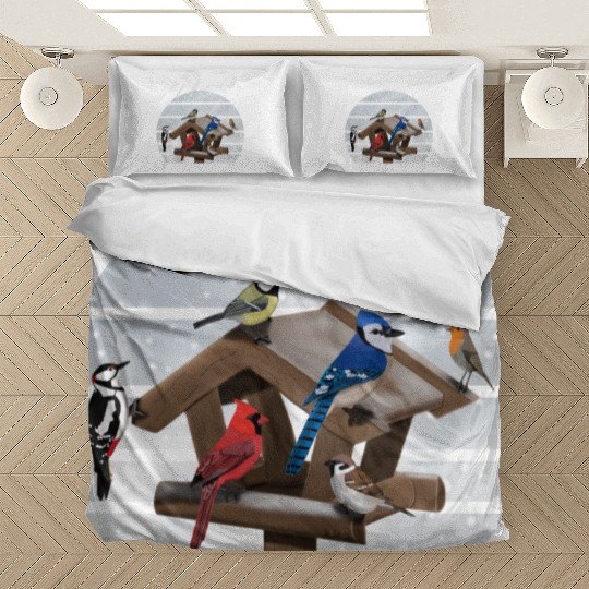 Birds Bird House Cardinal Blue Jay Robin Sparrow Bedding Sets