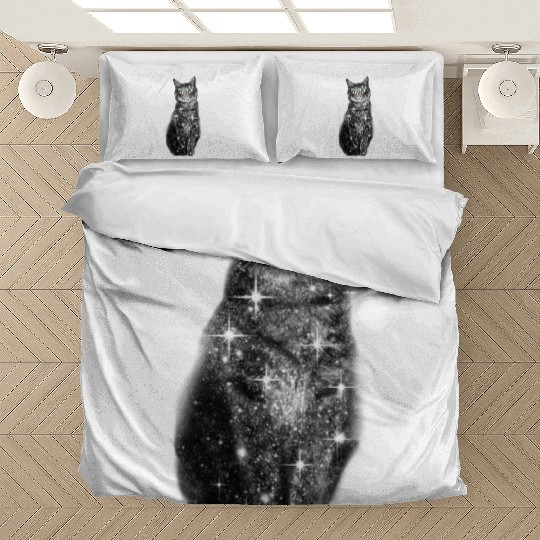 Sparkling Adorable Black Cat Bedding Sets