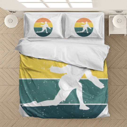 Vintage retro Ultimate Frisbee Game Disc Sports Bedding Sets