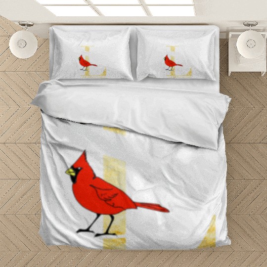 Saint Louis Red Cardinal Dress Elegant Font Design Bedding Sets