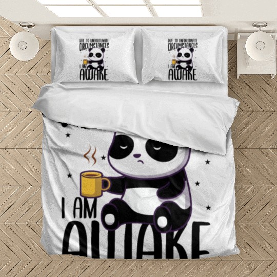 Sarcasm Panda Coffee Awake Gift Bedding Sets
