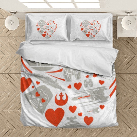 Star Wars Valentine s Day Heart Galaxy Bedding Sets