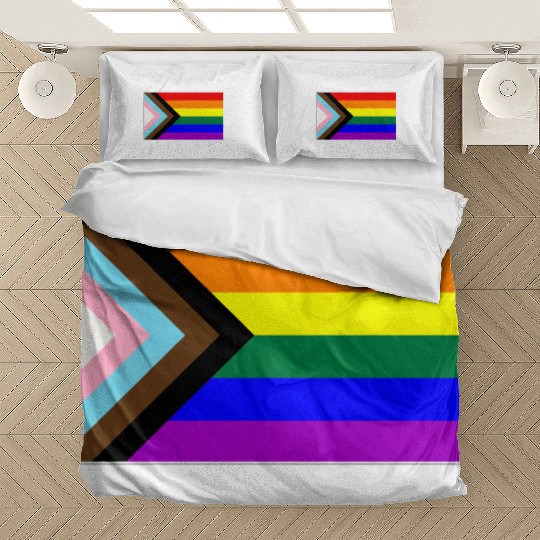 Progress LGBTQ Gay Pride Flag Bedding Sets