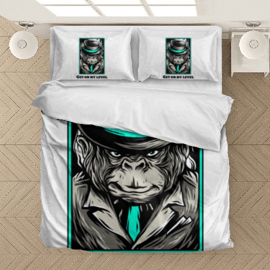Cool chimpanzee gangster monkey Bedding Sets for