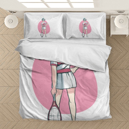 Tennis player racket tennis ball female Match Bedding Sets
