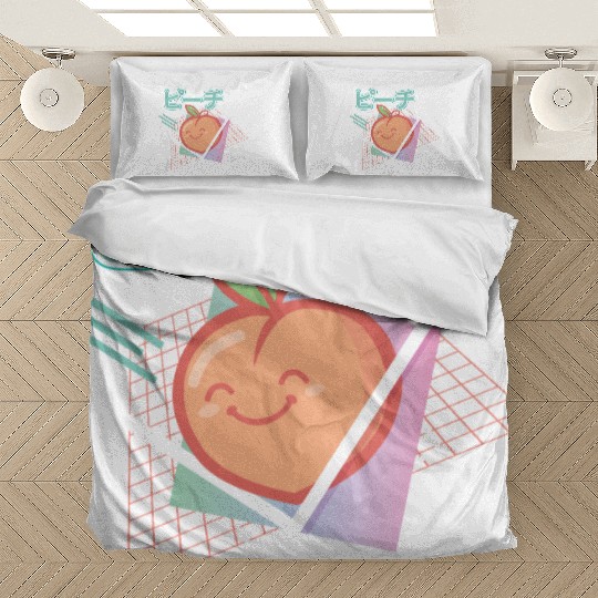90s peach kawaii Bedding Sets