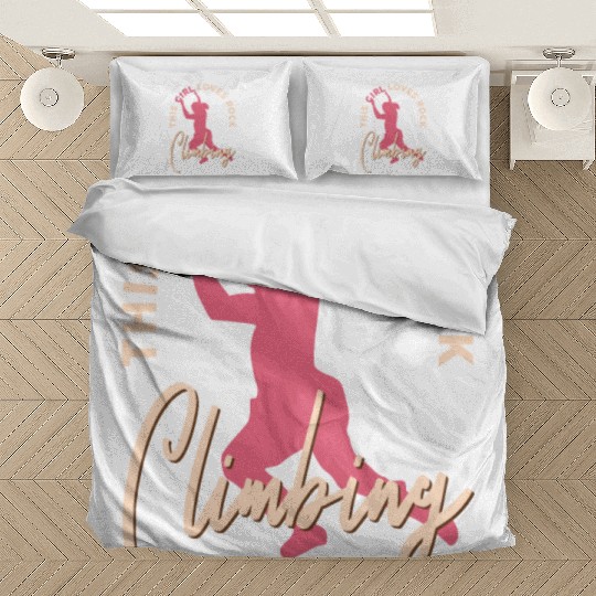 Rock Climber Boulder This Girl Loves Rock Climbing Bedding Sets