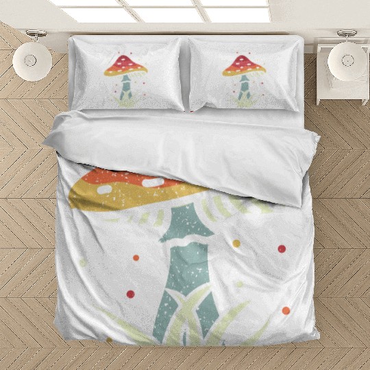 Mushrooms Vintage Retro Mushroom Hunter Gift Bedding Sets