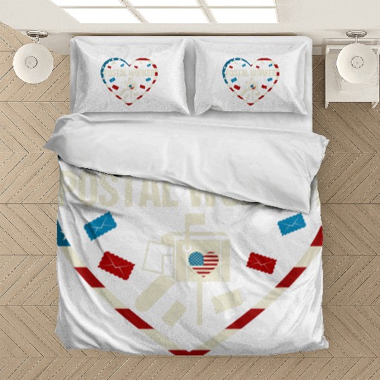 Postal worker mail carrier Heart Love Bedding Sets