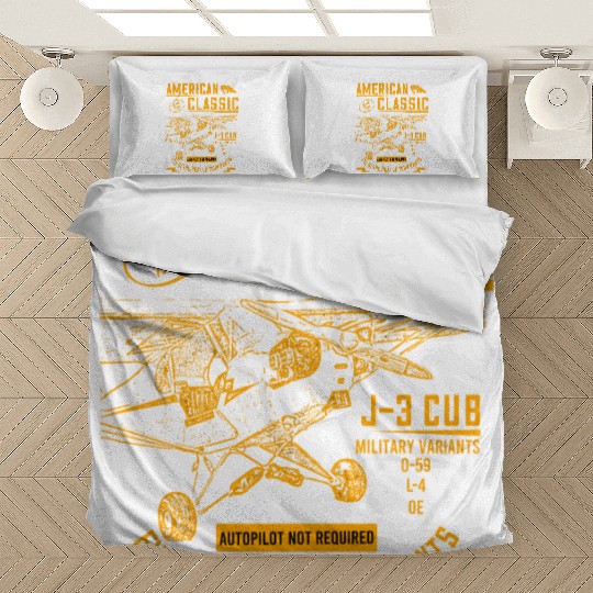 Piper Cub Airplane An American Classic Bedding Sets