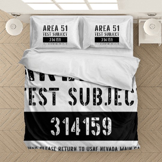 Area 51 Test Subject 314159 Escapee Uniform Bedding Sets