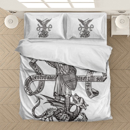 Saint St Michael Catholic Archangel Angel Defender Bedding Sets