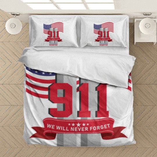 Patriot Day Never Forget 911 Anniversary Bedding Sets