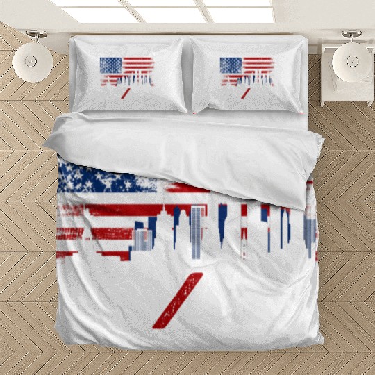 Never Forget Usa 9/11 The 20th Anniversary Patriot Bedding Sets