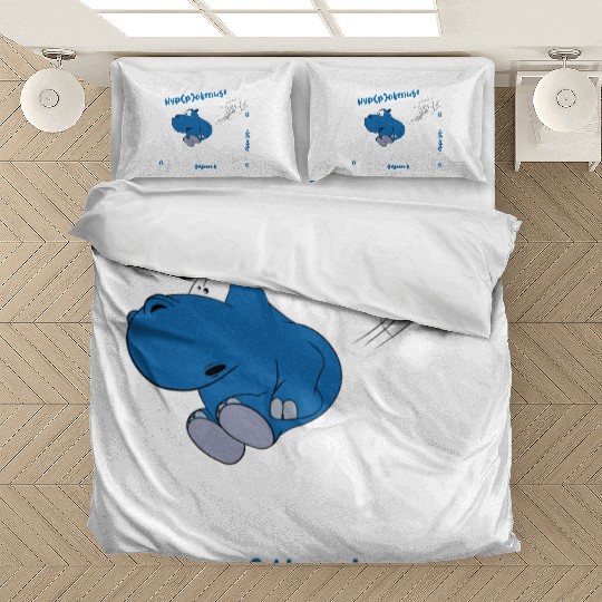 Hyppotenuse highschool funny math hippo Bedding Sets