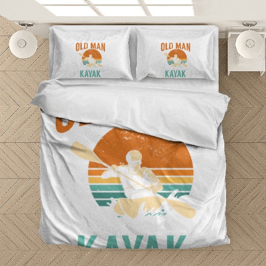 Never Underestimate An Old Man With A Kayak Bedding Sets