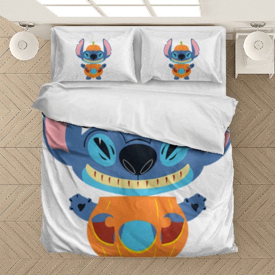 Stitch Pumpkin Halloween Bedding Sets