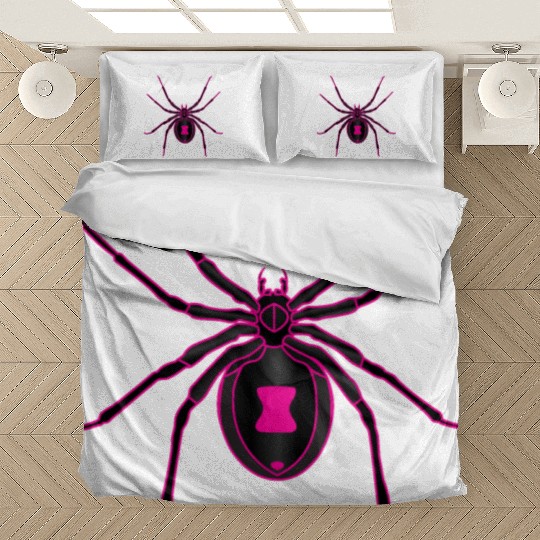 Black Widow Pink Design Bedding Sets