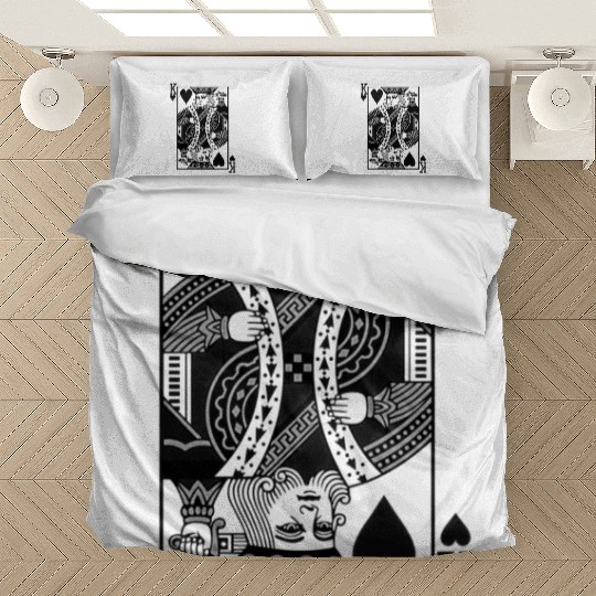 King of Hearts - Black Playing Card Bedding Sets