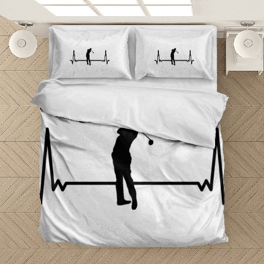 ECG Golf Heart Beat Golfing Golfer Bedding Sets