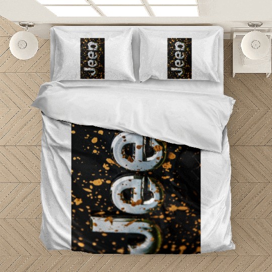 Jeep Emblem gold Bedding Sets