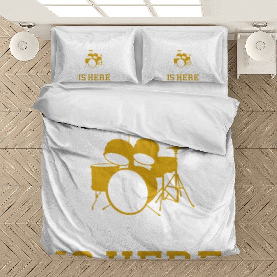Relax the drummer is here drummers Bedding Sets