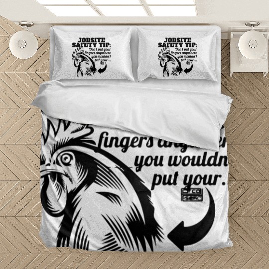 FUNNY JOBSITE SAFETY TIP Bedding Sets