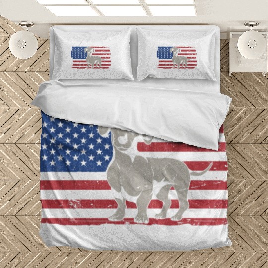 Wiener, Dachshund, US FLAG Bedding Sets