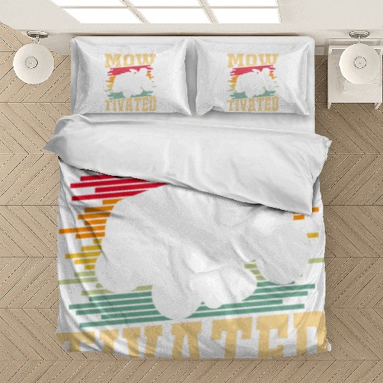 Landscaper Humor Motivated Lawn Mower Funny Garden Bedding Sets