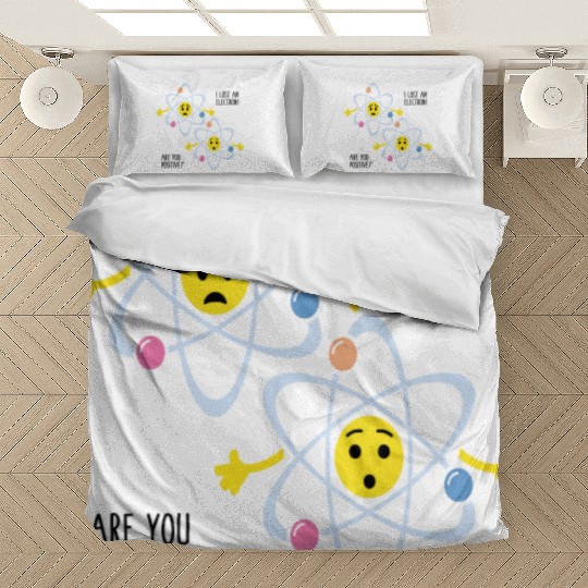 Funny Electron Pun Chemistry Science Teacher Bedding Sets