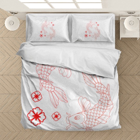 Japanese Koi Fish Carp Graphic Design Bedding Sets