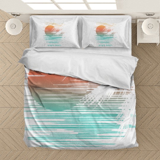 Artistic Orient Beach Saint Martin Palm Tree Bedding Sets