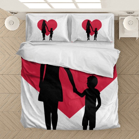 Boy Mom Heart Bedding Sets