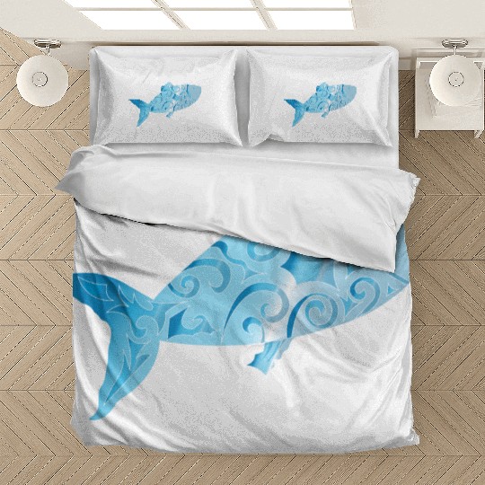 Artsy blue fish Bedding Sets