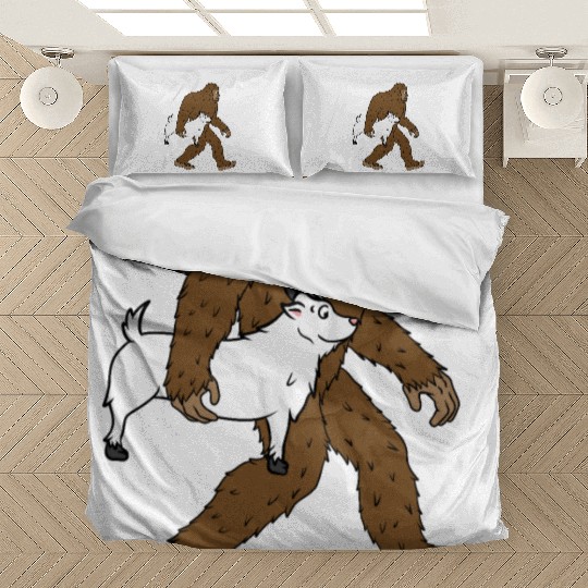 Bigfoot Sasquatch Carrying Goat Bedding Sets