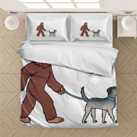 Bigfoot Sasquatch Walking Irish Wolfhound Bedding Sets