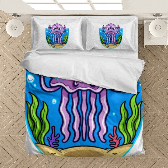 Jelly Fish Middle Finger Jellyfish Bedding Sets