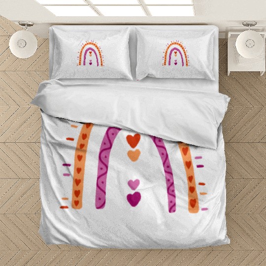 Ally Lesbian Pride Boho Rainbow Bedding Sets
