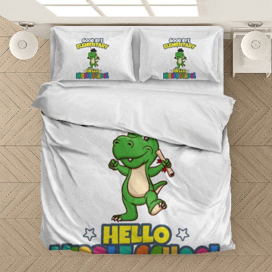 Good Bye Elementary Hello Middle School Graduation Bedding Sets