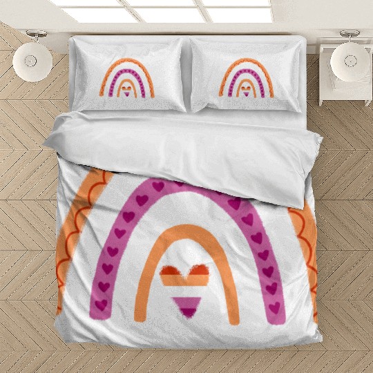 Equal Rights Lesbian Pride Rainbow Bedding Sets