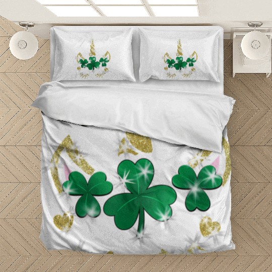 Face Print Cute Saint Patrick s Day Girls Bedding Sets