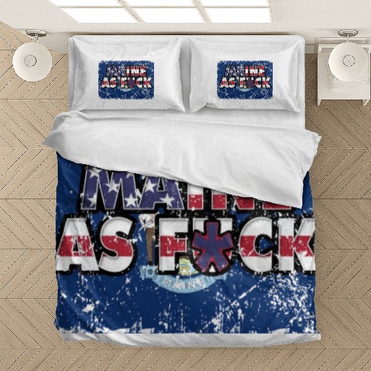America US Flag State Flag Maine Bedding Sets