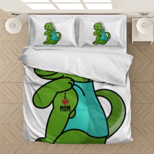 I Love Mom Tattoo Iguana Reptile Bedding Sets