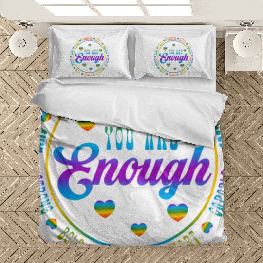 You Are Enough LGBTQ Inspirational Bedding Sets