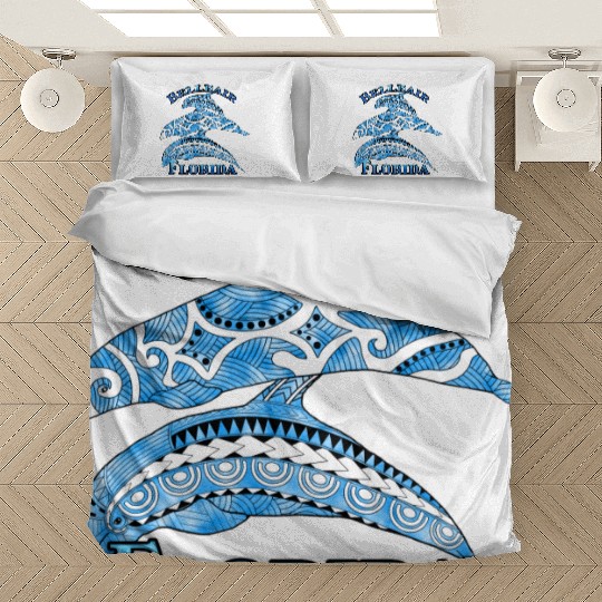 Belleair Florida Vacation Tribal Dolphins Bedding Sets