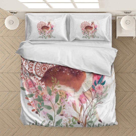 Sweet Deer In Wild Spring - 8 Bedding Sets