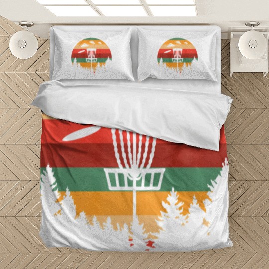 Funny Disc Golf UFO Player Coach Retro Bedding Sets