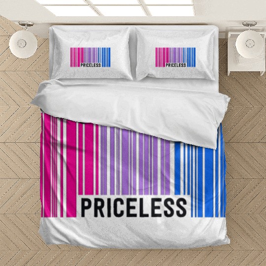 Priceless Bisexual Pride Barcode Subtle Bi Flag Bedding Sets