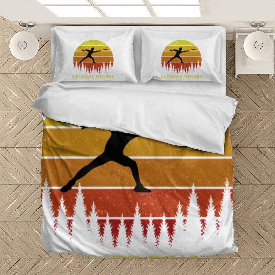 Ultimate Frisbee Disc Golf Flying Players Bedding Sets